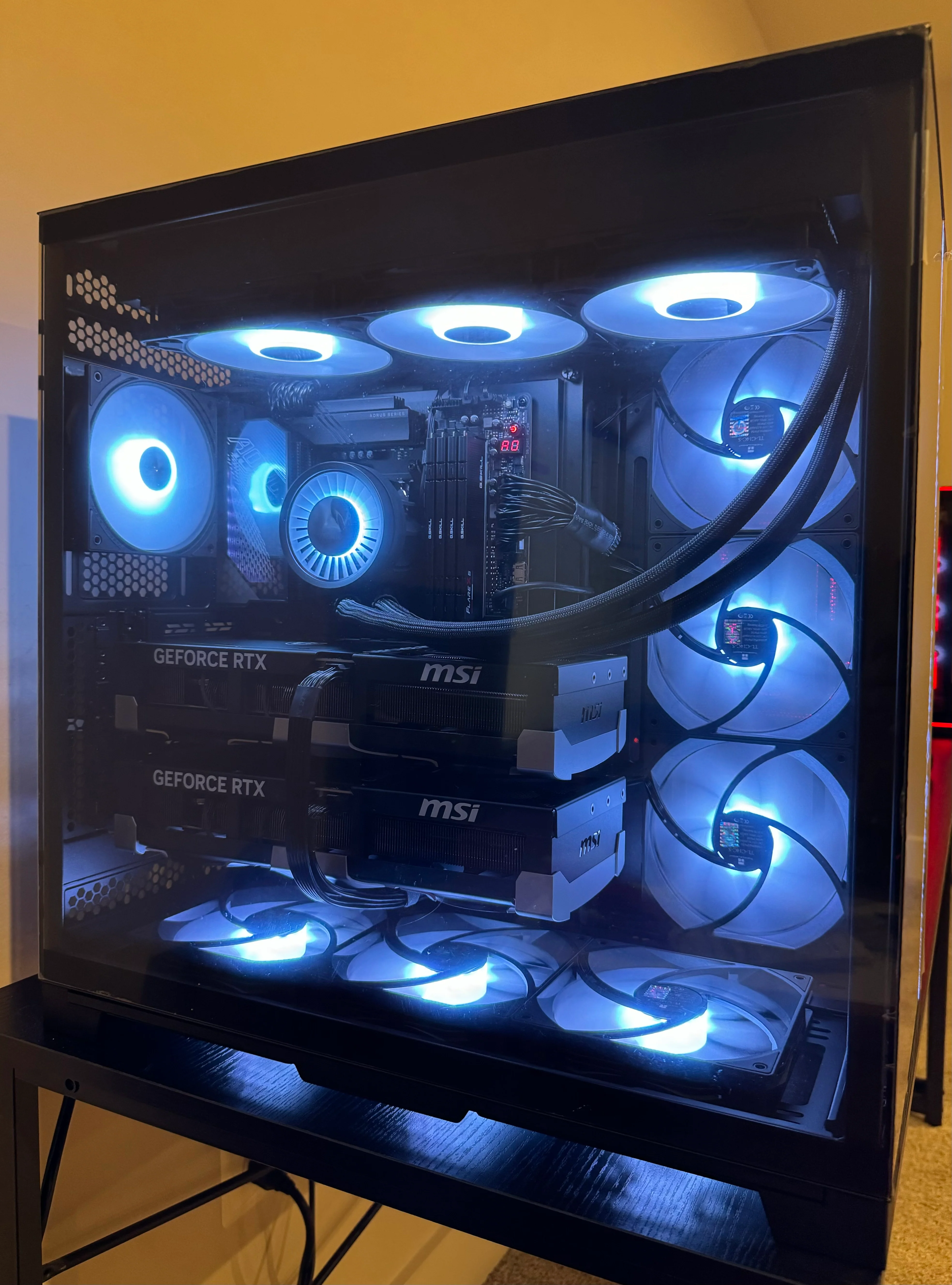 DUAL RTX 5090 AI WORKSTATION PC RYZEN 9 9950X3D 192GB RAM 8TB SSD WiFI RGB VR - Image 4