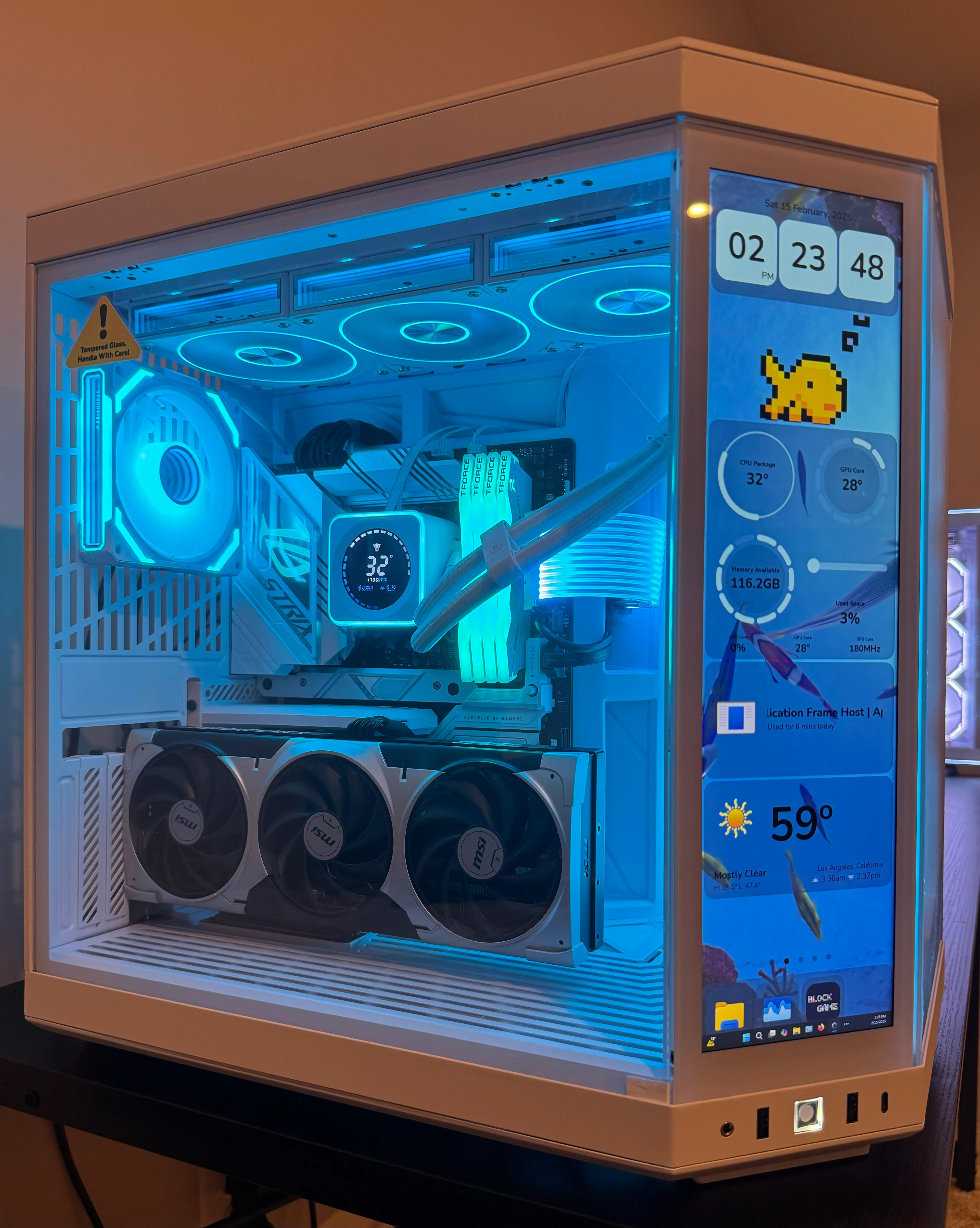 RTX 5080 CUSTOM BUILT GAMING PC RYZEN 7 9800X3D 64GB DDR5 RAM 4TB SSD WiFi 6 VR WHITE BUILD - Image 4