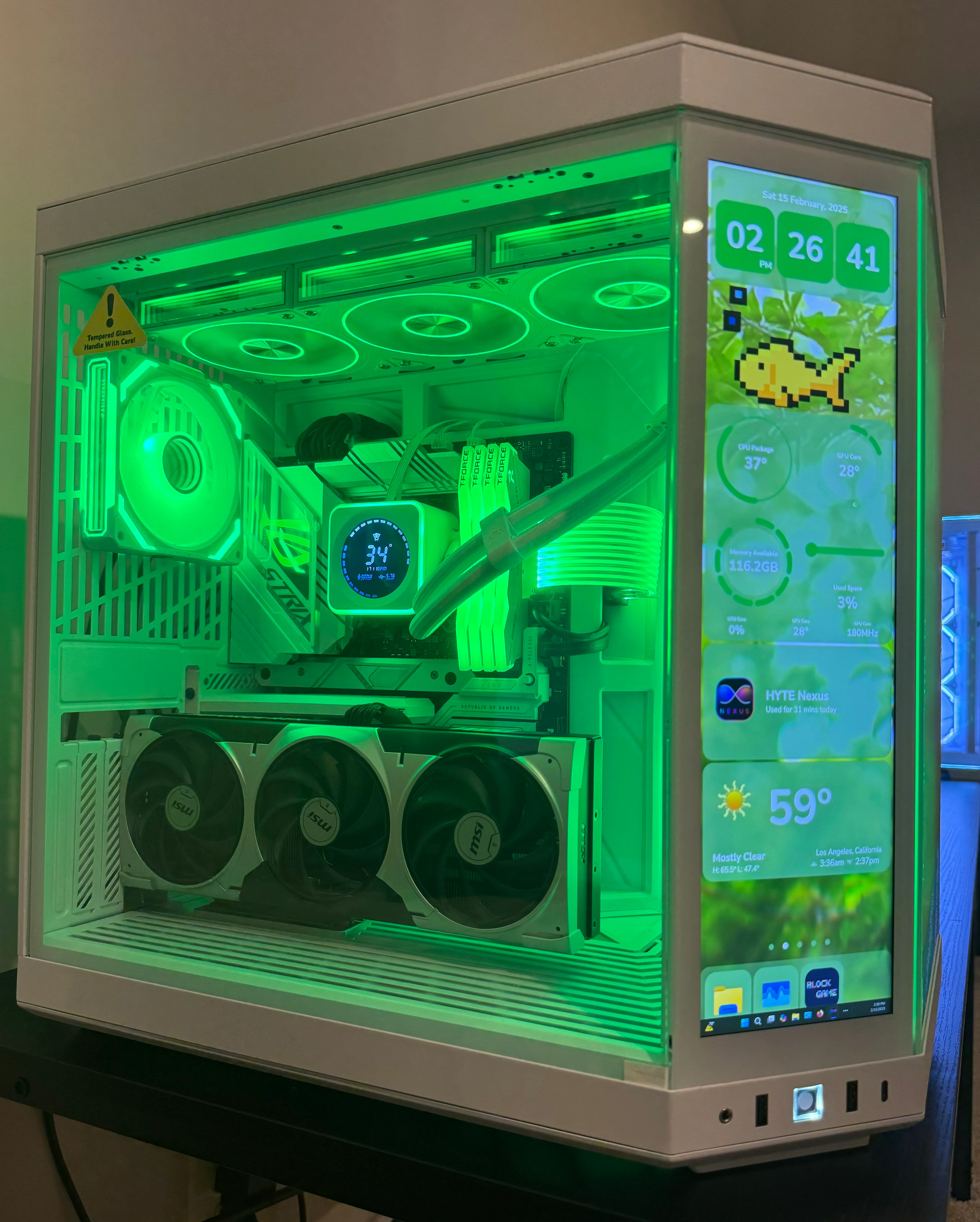 RTX 5080 CUSTOM BUILT GAMING PC RYZEN 7 9800X3D 64GB DDR5 RAM 4TB SSD WiFi 6 VR WHITE BUILD - Image 6