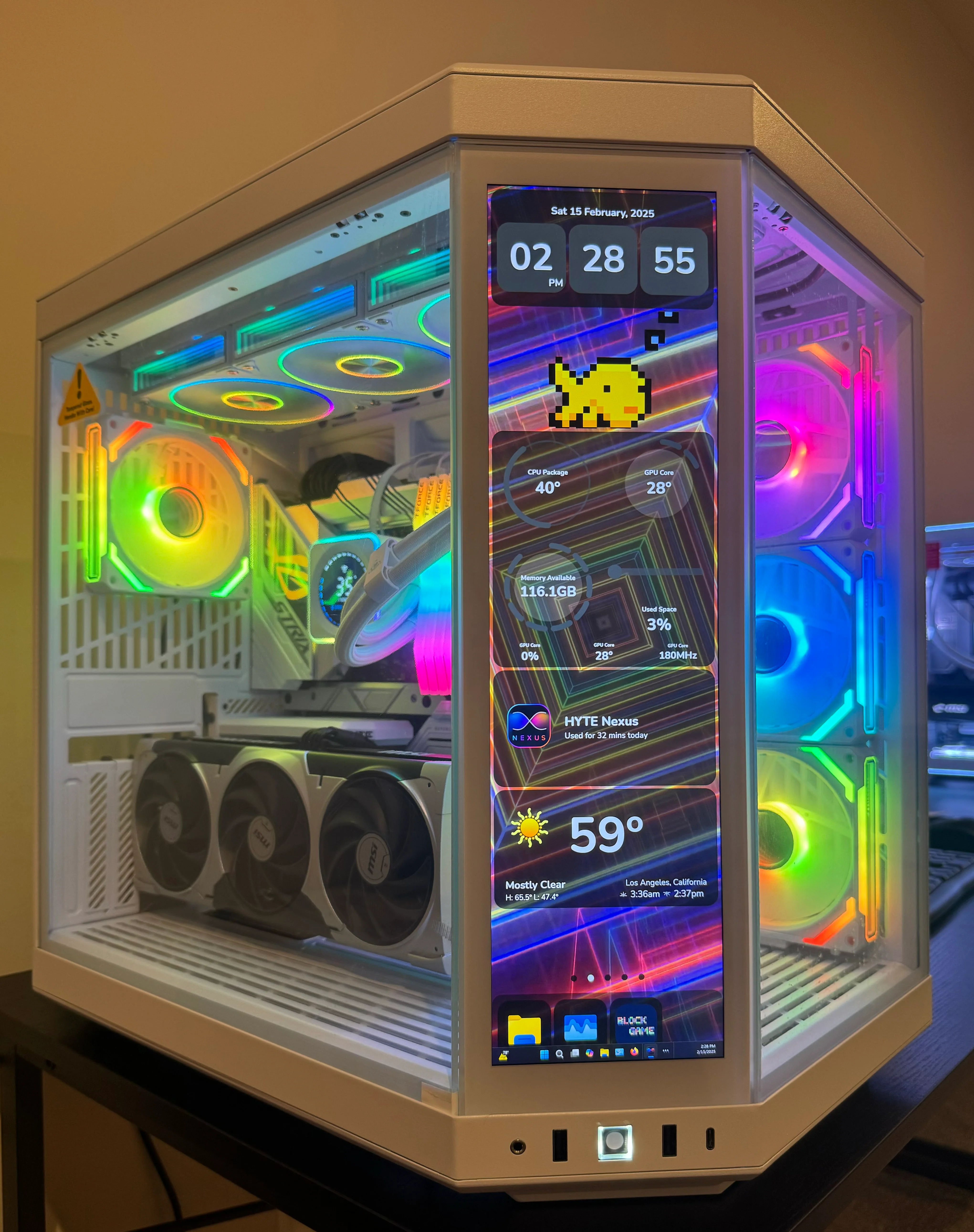 RTX 5080 CUSTOM BUILT GAMING PC RYZEN 7 9800X3D 64GB DDR5 RAM 4TB SSD WiFi 6 VR WHITE BUILD - Image 9