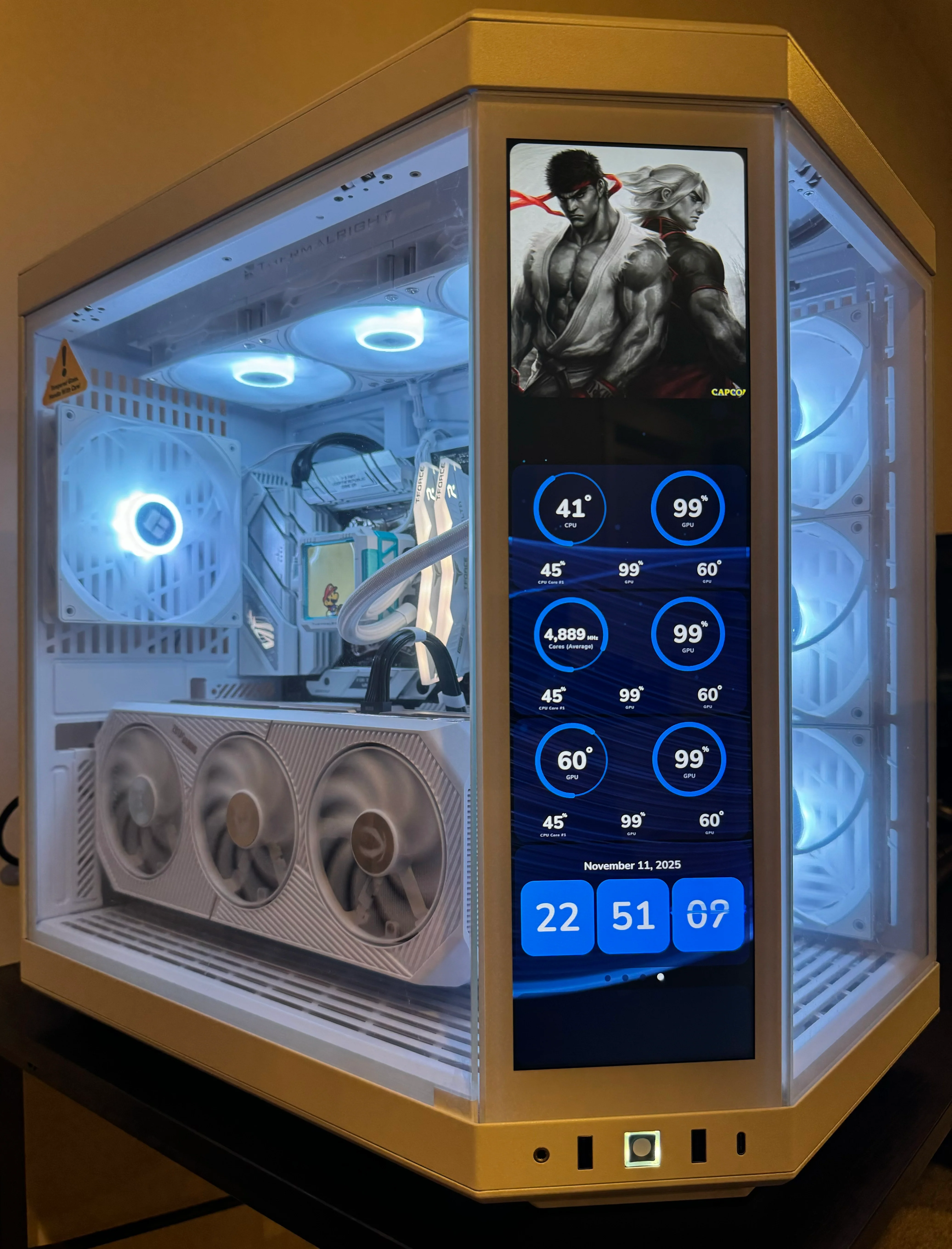 RX 9070 XT RYZEN 7 9800X3D Custom Built Gaming PC 32GB DDR5 2TB SSD WiFi RGB - WHITE BUILD - Image 3