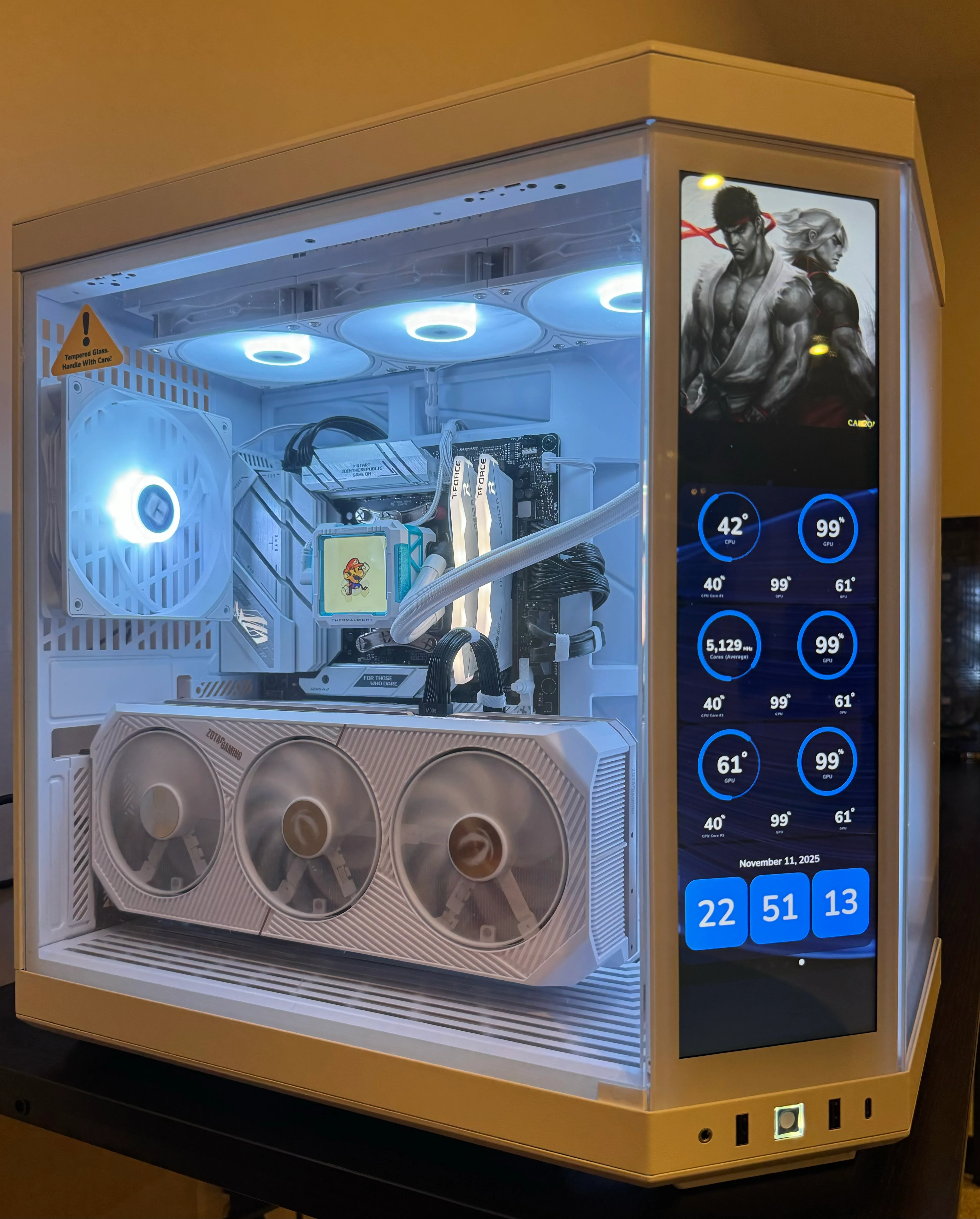 RX 9070 XT RYZEN 7 9800X3D Custom Built Gaming PC 32GB DDR5 2TB SSD WiFi RGB - WHITE BUILD - Image 4